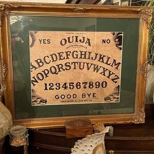 Framed Vintage Ouija Board. Parker Brothers Salem, Mass $149